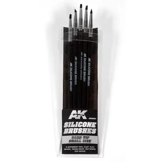 AK SILICONE BRUSHES HARD TIP SMALL