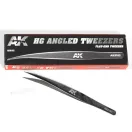 AK Interactive - HG ANGLED TWEEZERS 02 (FLAT-END) csipesz
