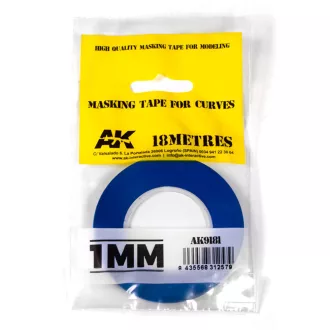   AK Interactive - Blue masking Tape for curves 1mm maszkolószalag