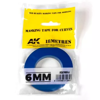   AK Interactive - Blue masking Tape for curves 6mm maszkolószalag