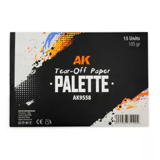   AK Interactive - TEAR-OFF PAPER PALETTE 15 SHEETS festőpaletta