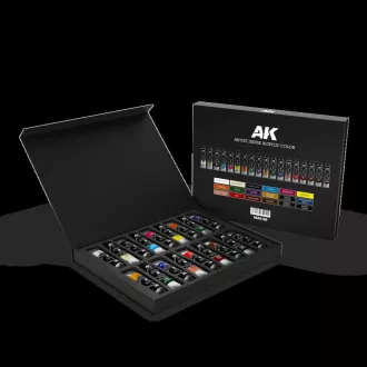   AK Interactive - DELUXE EDITION BOX FULL RANGE ARTIST DENSE ACRYLIC COLOR festékkészlet
