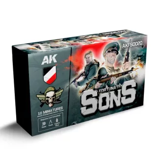   AK Interactive - FORTUNATE SONS Panzergrenadier Division (10 Miniatures) figura makett