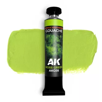 AK Interactive - MOSS GREEN - AK GOUACHE 20 ml. festék