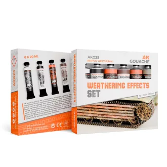   AK Interactive - WEATHERING EFFECTS SET - AK GOUACHES festékkészlet