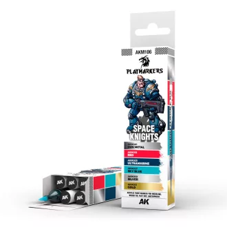   AK Interactive - PLAYMARKERS SET - SPACE KNIGHT (6 ref.) festékkészlet