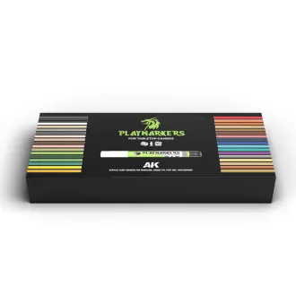   AK Interactive - SPECIAL BOX AK PLAYMARKERS - Full Range 34 Playmarkers festékkészlet