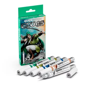   AK Interactive - ELVES QUICK MARKERS SET festékfilc-készlet