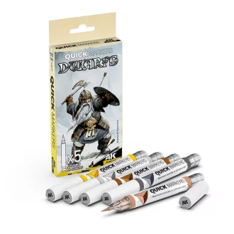   AK Interactive - DWARFS QUICK MARKERS SET festékfilc-készlet