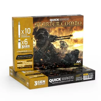   AK Interactive - STARTER COMBO QUICK MARKERS + 3GEN SET festékfilc-készlet