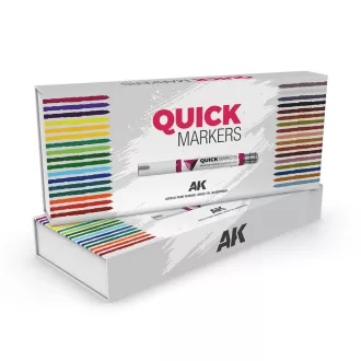   AK Interactive - SPECIAL BOX FULL RANGE QUICK MARKERS 34 UNITS festékfilc-készlet