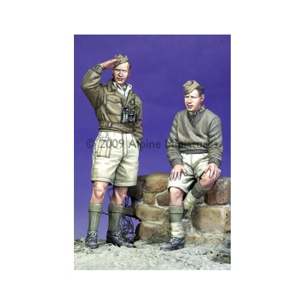 Alpine Miniatures British Armoured Crew Set (2 figs & Puppy)