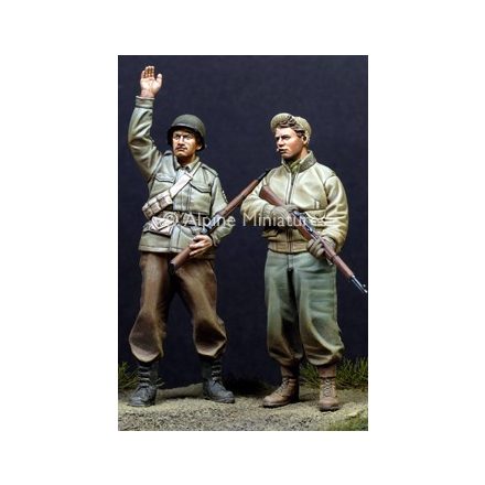 Alpine Miniatures WW2 US infantry Set (2 figs)