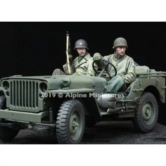 Alpine Miniatures WW2 US Jeep Crew Set - 2 figs