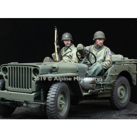 Alpine Miniatures WW2 US Jeep Crew Set - 2 figs