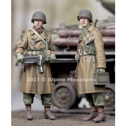 Alpine Miniatures WW2 US MG Team Winter Set (2 figures)
