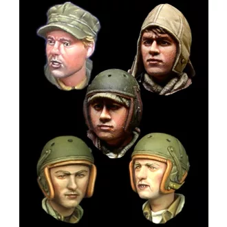 Alpine Miniatures WW2 US Tanker Head Set