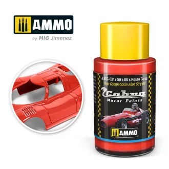   AMMO by MIG Jimenez - COBRA MOTOR 50's 60's Rosso Corsa makettfesték 30 mL