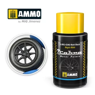   AMMO by MIG Jimenez - COBRA MOTOR Matt Black makettfesték 30 mL
