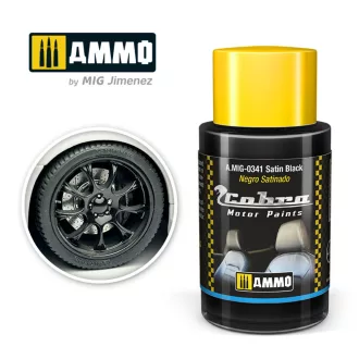  AMMO by MIG Jimenez - COBRA MOTOR Satin Black makettfesték 30 mL