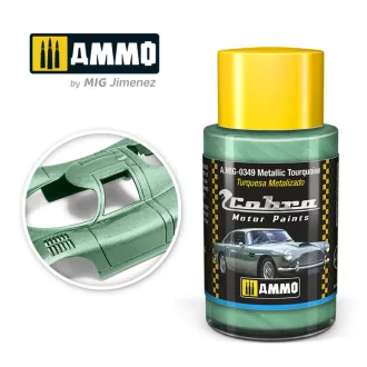   AMMO by MIG Jimenez - COBRA MOTOR Metallic Tourquoise makettfesték 30 mL