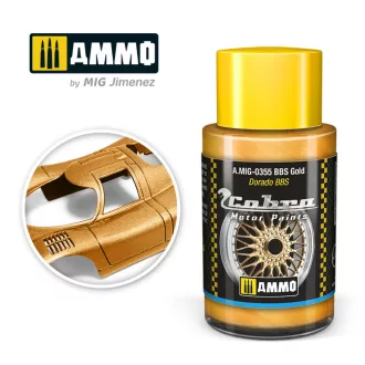   AMMO by MIG Jimenez - COBRA MOTOR BBS Gold makettfesték 30 mL