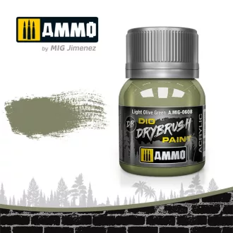   AMMO by MIG Jimenez - DRYBRUSH Light Olive Green szárazecset-festék 40 mL
