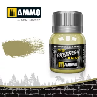   AMMO by MIG Jimenez - DRYBRUSH Medium German Yellow szárazecset-festék 40 mL