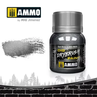 AMMO by Mig DRYBRUSH Gun Metal festék