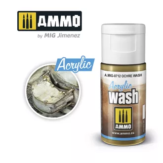AMMO by MIG Jimenez - ACRYLIC WASH Ochre Wash bemosó 15 mL
