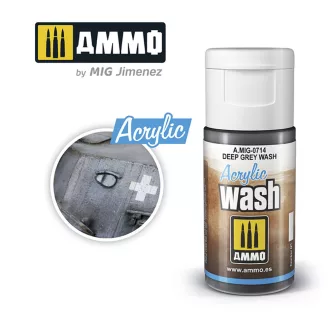   AMMO by MIG Jimenez - ACRYLIC WASH Deep Grey Wash bemosó 15 mL