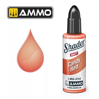   AMMO by MIG Jimenez - MATT SHADER Candy Red makettező kiegészítő 10 mL