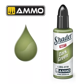   AMMO by MIG Jimenez - MATT SHADER Dark Green makettező kiegészítő 10 mL