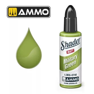   AMMO by MIG Jimenez - MATT SHADER Military Green makettező kiegészítő 10 mL