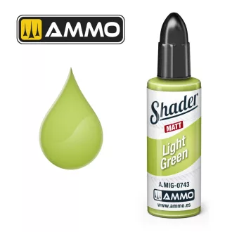   AMMO by MIG Jimenez - MATT SHADER Light Green makettező kiegészítő 10 mL