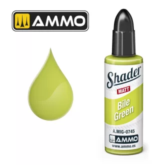   AMMO by MIG Jimenez - MATT SHADER Bile Green makettező kiegészítő 10 mL