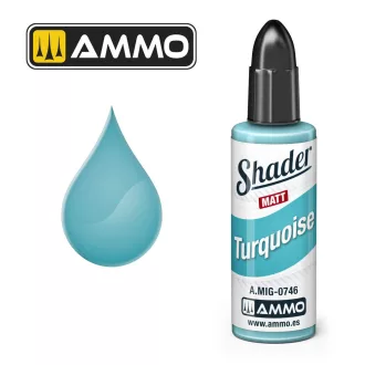   AMMO by MIG Jimenez - MATT SHADER Turquoise makettező kiegészítő 10 mL