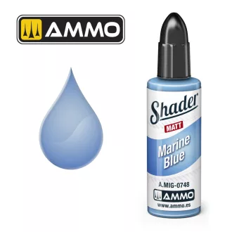   AMMO by MIG Jimenez - MATT SHADER Marine Blue makettező kiegészítő 10 mL