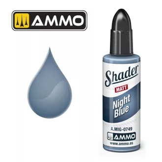   AMMO by MIG Jimenez - MATT SHADER Night Blue makettező kiegészítő 10 mL