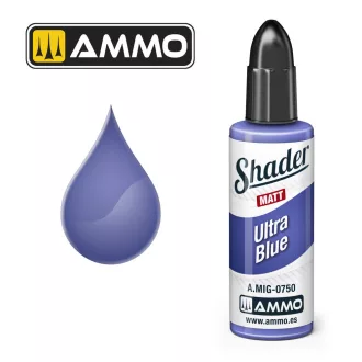   AMMO by MIG Jimenez - MATT SHADER Ultra Blue makettező kiegészítő 10 mL