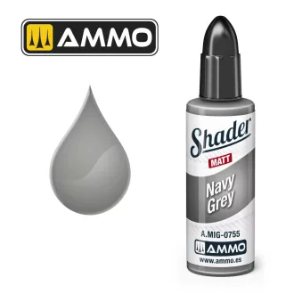   AMMO by MIG Jimenez - MATT SHADER Navy Grey makettező kiegészítő 10 mL