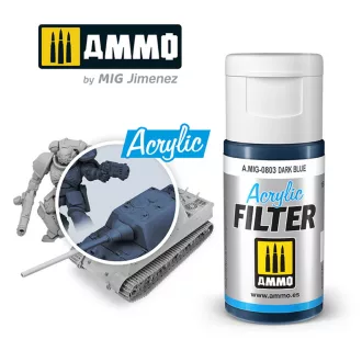   AMMO by MIG Jimenez - ACRYLIC FILTER Dark Blue makettező effekt 15 mL