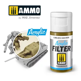   AMMO by MIG Jimenez - ACRYLIC FILTER Khaki Green makettező effekt 15 mL