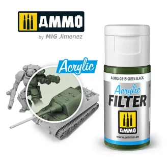   AMMO by MIG Jimenez - ACRYLIC FILTER Green Black makettező effekt 15 mL