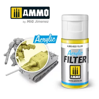   AMMO by MIG Jimenez - ACRYLIC FILTER Yellow makettező effekt 15 mL