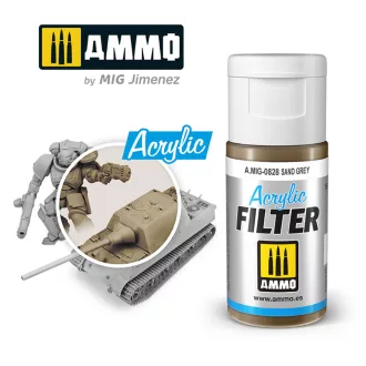   AMMO by MIG Jimenez - ACRYLIC FILTER Sand Grey makettező effekt 15 mL