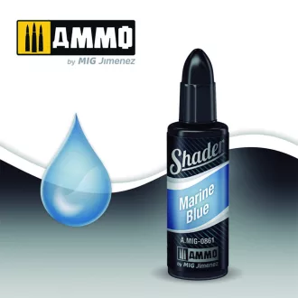   AMMO by MIG Jimenez - SHADER Marine Blue makettező kiegészítő 10 mL