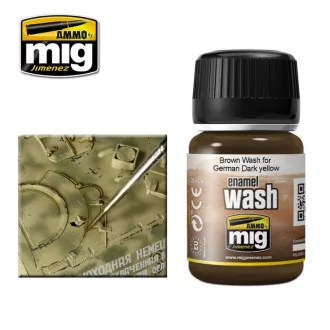   AMMO by MIG Jimenez - Brown WASH for German Dark Yellow bemosó 35 mL