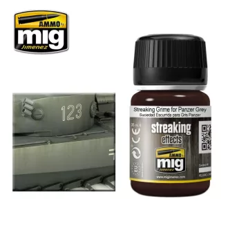  AMMO by MIG Jimenez - STREAKING Grime for Panzer Grey makettező effekt 35 mL