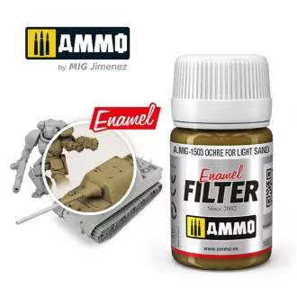   AMMO by MIG Jimenez - FILTER Ochre for Light Sand makettező effekt 35 mL